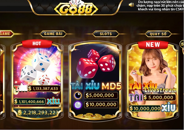 Một số Game bài hấp dẫn nhất mà cược thủ nên chơi tại Go88