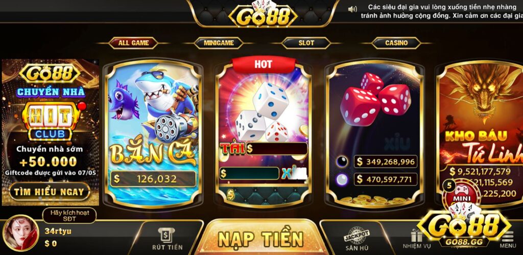 Mục đích hoạt động của cổng game Go88