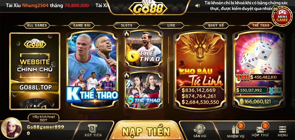 Tại sao sản phẩm thể thao Go88 lại thu hút hội viên?
